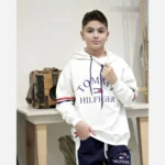 ست هودی و شلوار اسپرت دخترانه و پسرانه دورس پنبه طرح لش سایز 50 تا 70 - تصویر 2