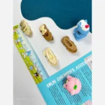 پک دو عددی گیره مو انبری طرح پاپیونی رنگ نود دخترانه - تصویر 4