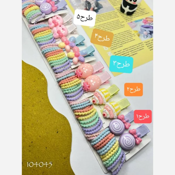 پک کش و گیره مو دخترانه (12 عدد کش و 2 عدد گیره انبری) - تصویر 8
