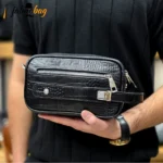 کیف دستی و دوشی چرم طبیعی گاوی دو خانه مدل شوزبگ - تصویر 7