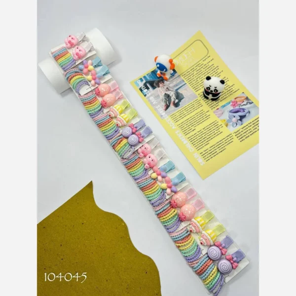 پک کش و گیره مو دخترانه (12 عدد کش و 2 عدد گیره انبری) - تصویر 7