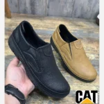 کفش طبی مردانه مدل CAT چرم دوردوخت با زیره پلیمری بادوام و سبک