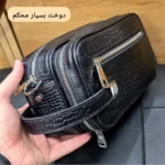 کیف دستی و دوشی چرم طبیعی گاوی دو خانه مدل شوزبگ - تصویر 17