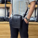 کیف دوشی دستی کوچک چرم صنعتی ضد خش کد 2202