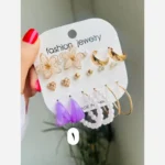پک اقتصادی گوشواره مدل قلب 9 عددی - تصویر 2