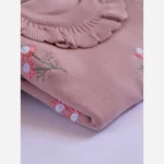 بلوز پاییزه دخترانه تونیک بافت طرح گلدار سایز 2 تا 6 سال - تصویر 6