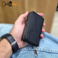 جاکارتی زیپدار چرم طبیعی گاوی مناسب آقایان و خانمها ابعاد 11 در 7 سانتیمتر - تصویر 6