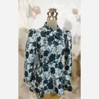 شومیز مجلسی زنانه ژاکارد ترک طرح برجسته شاین طرح مهگل - تصویر 6