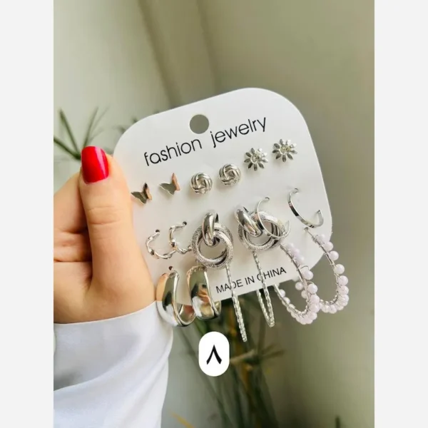پک اقتصادی گوشواره مدل قلب 9 عددی - تصویر 9